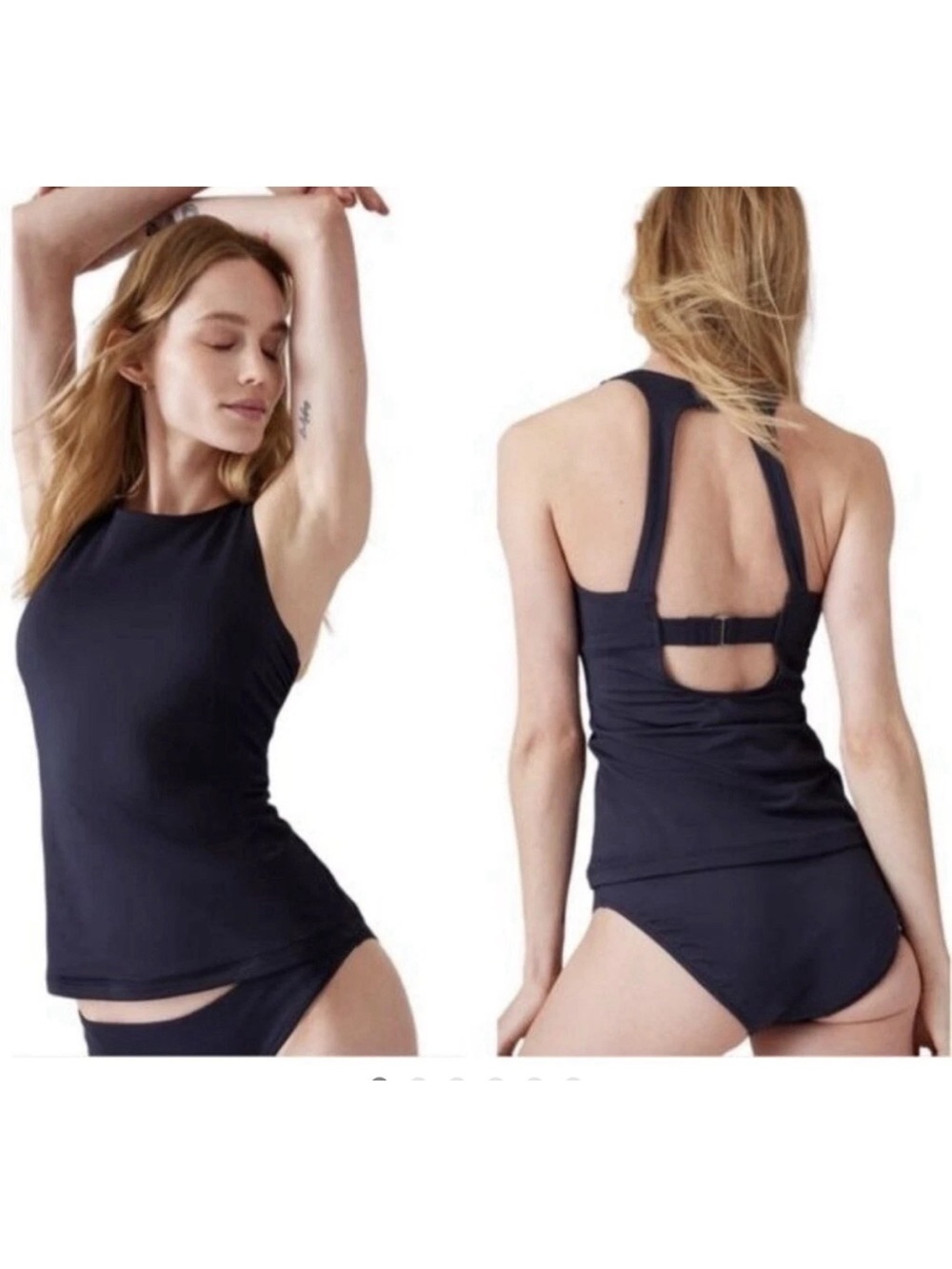 NWT ATHLETA Maldives High Neck Padded Underwire Swim Tankini 38 B/C; Large 12/14
